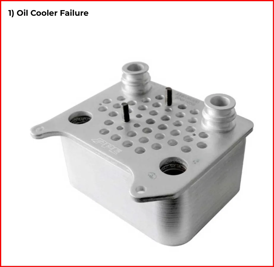 1. The oil cooler — where it usually starts